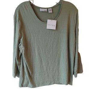 Croft & Barrow Green Top Size Large NWT